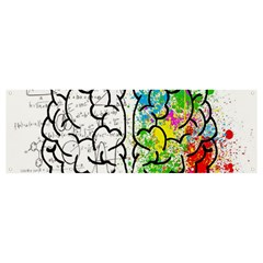 Brain Mind Psychology Idea Drawing Short Overalls Banner And Sign 12  X 4  by Azkajaya