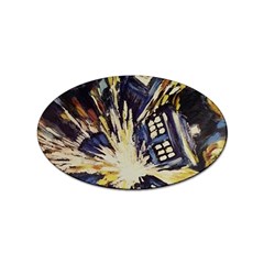 Tardis Doctor Who Pattern Sticker (oval) by Cemarart