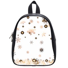 Golden-snowflake School Bag (small) by saad11