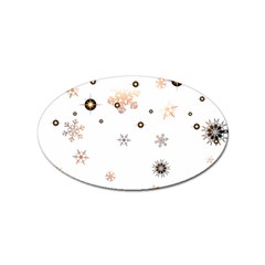 Golden-snowflake Sticker Oval (10 Pack) by saad11