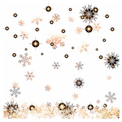 Golden-snowflake Wooden Puzzle Square by saad11