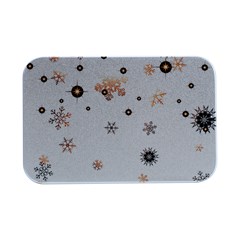 Golden-snowflake Open Lid Metal Box (silver)   by saad11