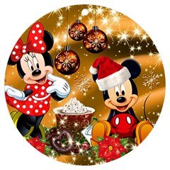 Cartoons, Disney, Merry Christmas, Minnie Uv Print Acrylic Ornament Round by nateshop