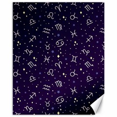 Zodiac Symbols Sign And Stars Pattern Seamless Pattern Canvas 11  X 14  by Cemarart