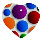 Abstract Dots Colorful Ornament (Heart) Front