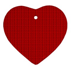 Ed Lego Texture Macro, Red Dots Background, Lego, Red Heart Ornament (two Sides) by nateshop