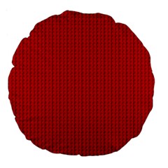 Ed Lego Texture Macro, Red Dots Background, Lego, Red Large 18  Premium Flano Round Cushions by nateshop