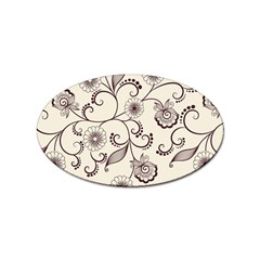 Violet Vintage Background, Floral Ornaments, Floral Patterns Sticker Oval (10 Pack) by nateshop