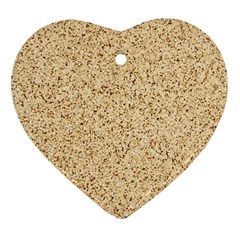 Yellow Sand Texture Heart Ornament (two Sides) by nateshop