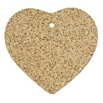 Yellow Sand Texture Heart Ornament (Two Sides) Back