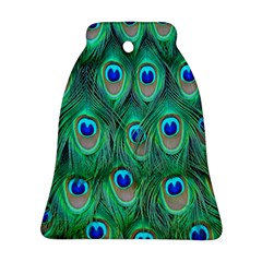 Feather, Bird, Pattern, Peacock, Texture Ornament (bell) by nateshop