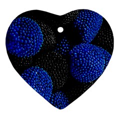 Berry, One,berry Blue Black Ornament (heart) by nateshop
