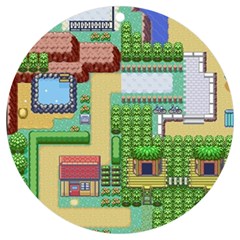 Pixel Map Game Uv Print Acrylic Ornament Round by Cemarart