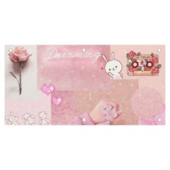 Pink Aesthetic, Clouds, Cute, Glitter, Hello Kitty, Pastel, Soft Banner And Sign 6  X 3  by nateshop