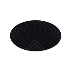 Black Pattern, Black, Pattern Sticker (oval) by nateshop