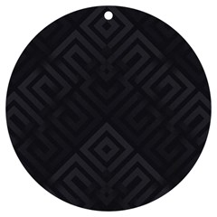 Black Pattern, Black, Pattern Uv Print Acrylic Ornament Round by nateshop