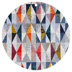 Mosaic, Colorful, Rhombuses, Pattern, Geometry Uv Print Acrylic Ornament Round by nateshop