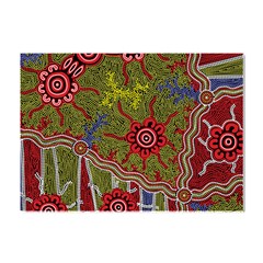 Authentic Aboriginal Art - Connections Crystal Sticker (a4) by hogartharts