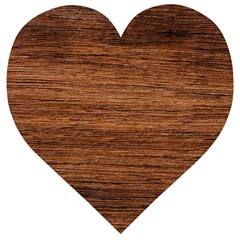 Brown Wooden Texture Wooden Puzzle Heart by nateshop