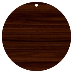 Dark Brown Wood Texture, Cherry Wood Texture, Wooden Uv Print Acrylic Ornament Round by nateshop