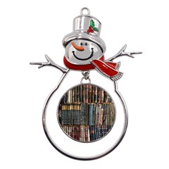 Pile Of Books Photo Of Assorted Book Lot Backyard Antique Store Metal Snowman Ornament by Bedest