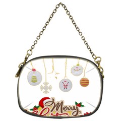 Merry Christmas  Chain Purse (one Side) by bego