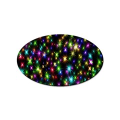 Star Colorful Christmas Abstract Sticker (oval) by Cemarart