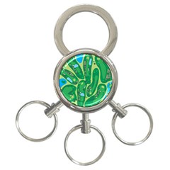 Golf Course Par Golf Course Green 3-ring Key Chain by Cemarart