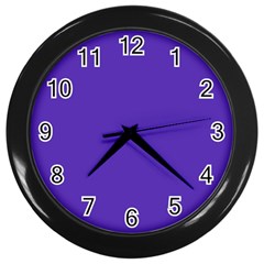 Ultra Violet Purple Wall Clock (black) by Patternsandcolors