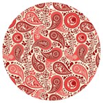 Paisley Red Ornament Texture UV Print Acrylic Ornament Round Front