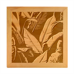 Banana Leaves Pattern Wood Photo Frame Cube by goljakoff