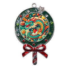 Chinese New Year ¨c Year Of The Dragon Metal X mas Lollipop With Crystal Ornament by Valentinaart