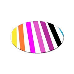 Colorful Multicolor Colorpop Flare Sticker (oval) by Cemarart