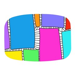 Shapes Texture Colorful Cartoon Mini Square Pill Box by Cemarart