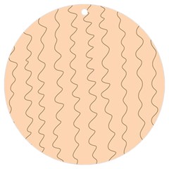 Lines Pattern Wiggly Minimal Print Uv Print Acrylic Ornament Round by Cemarart