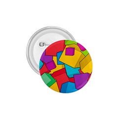 Abstract Cube Colorful  3d Square Pattern 1 75  Buttons by Cemarart