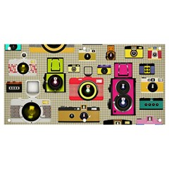 Retro Camera Pattern Graph Banner And Sign 4  X 2  by Bedest