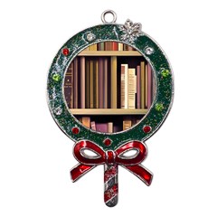 Books Bookshelves Office Fantasy Background Artwork Book Cover Apothecary Book Nook Literature Libra Metal X mas Lollipop With Crystal Ornament by Grandong