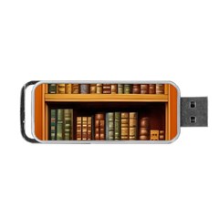 Room Interior Library Books Bookshelves Reading Literature Study Fiction Old Manor Book Nook Reading Portable Usb Flash (two Sides) by Grandong