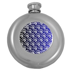 Pattern Floral Flowers Leaves Botanical Round Hip Flask (5 Oz) by Maspions