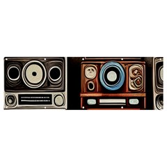 Retro Cameras Old Vintage Antique Technology Wallpaper Retrospective Banner And Sign 12  X 4  by Grandong