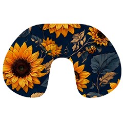 Flowers Pattern Spring Bloom Blossom Rose Nature Flora Floral Plant Travel Neck Pillow by Maspions