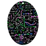 Math Linear Mathematics Education Circle Background UV Print Acrylic Ornament Oval Front