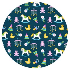Cute Babies Toys Seamless Pattern Uv Print Acrylic Ornament Round by Apen