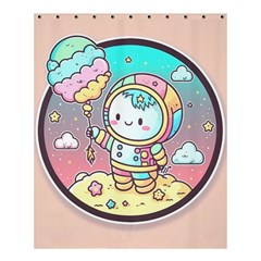 Boy Astronaut Cotton Candy Childhood Fantasy Tale Literature Planet Universe Kawaii Nature Cute Clou Shower Curtain 60  X 72  (medium)  by Maspions
