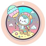 Boy Astronaut Cotton Candy Childhood Fantasy Tale Literature Planet Universe Kawaii Nature Cute Clou UV Print Acrylic Ornament Round Front