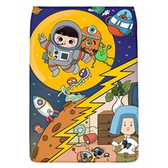 Astronaut Moon Monsters Spaceship Universe Space Cosmos Removable Flap Cover (l) by Maspions