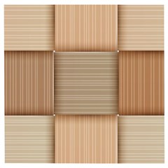 Wooden Wickerwork Texture Square Pattern Wooden Puzzle Square by Maspions
