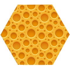 Cheese Texture Food Textures Wooden Puzzle Hexagon by nateshop