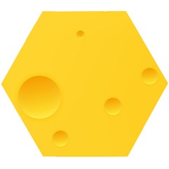 Cheese Texture, Yellow Backgronds, Food Textures, Slices Of Cheese Wooden Puzzle Hexagon by nateshop